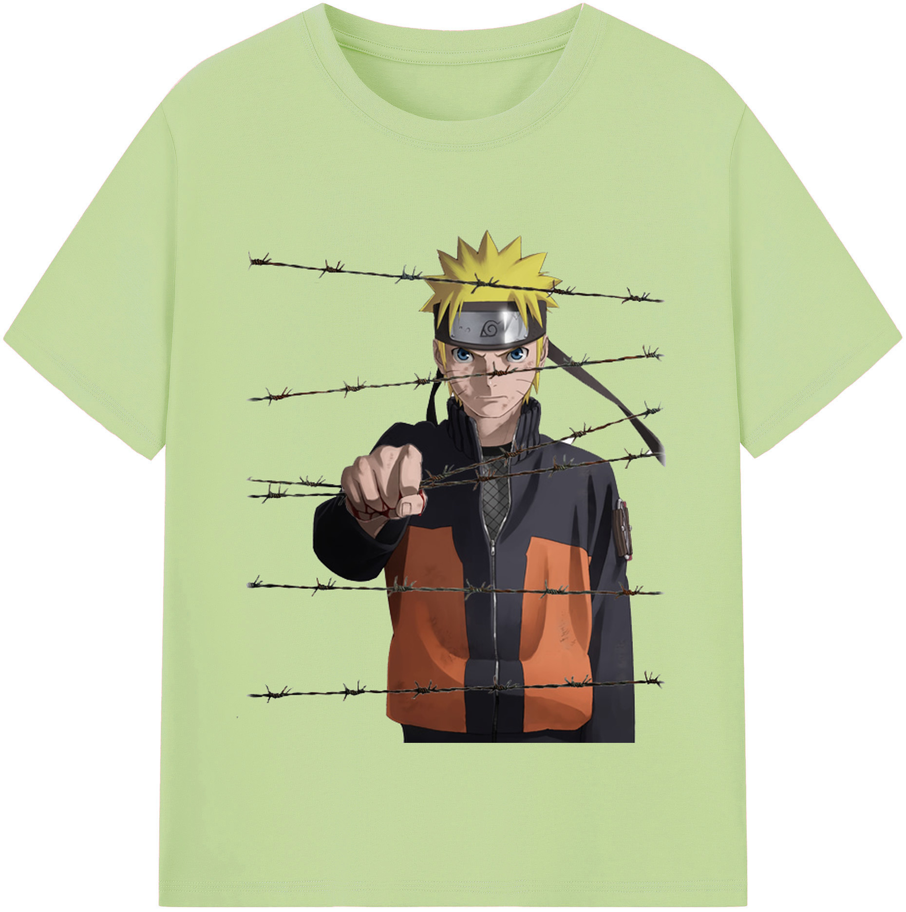 （画像用） NARUTO -ナルト- うずまき ナルト Uzumaki Naruto 綿100％半袖Tシャツ（フロントプリント）